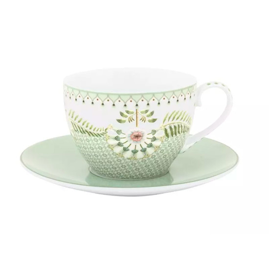 Imagem XÍCARA DE CHÁ TILES VERDE CLARO 280ML LILY&LOTUS - PIP STÚDIO 