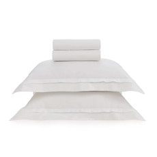 Imagem de JOGO DE CAMA VERCELLI KING 300 FIOS 100% EM ALGODÃO EGÍPCIO BRANCO - TRUSSARDI - Karsten S.A 