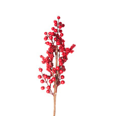 Imagem de HASTE DE BERRIES VERMELHAS DECORATIVAS EM METAL E PLÁSTICO 60X10 CM - Grillo Ltda