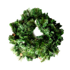 Imagem de GUIRLANDA COM PINHAS NATALINA VERDE DECORATIVA EM PVC E ARAME 20X70 CM - Grillo Ltda