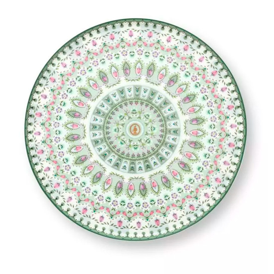 Imagem MINI PRATO PARA BOLO MOON DELIGHT VERDE CLARO LILY&LOTUS EM PORCELANA - PIP STÚDIO
