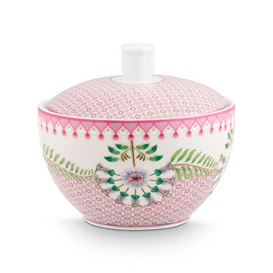 Imagem AÇUCAREIRO TILES LILÁS 300ML LILY&LOTUS EM PORCELANA 10X11CM - PIP STUDIO