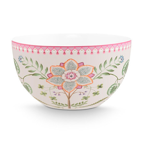 Imagem TIGELA OFF WHITE 1,5L LILY&LOTUS EM PORCELANA 10X18CM - PIP STUDIO