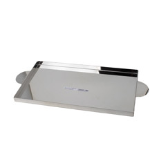 Imagem de BANDEJA COM ALÇA EM FERRO COR PRATEADO 48X23X2CM - GRILLO 58775 - Grillo Ltda