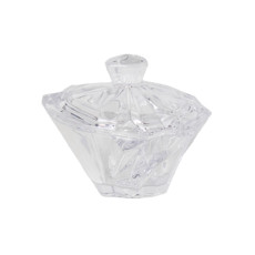 Imagem de BOMBONIERE EM VIDRO TRANSPARENTE 15X12X7 CM - GRILLO 59413 - Grillo Ltda