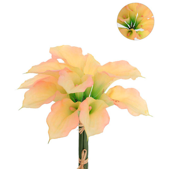 Imagem BUQUÊ DECORATIVO DE COPO DE LEITE ROSA EM PLÁSTICO MOLDÁVEL 30X22CM - GRILLO