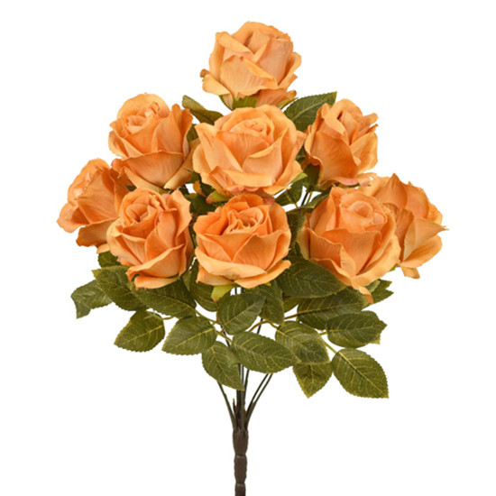 Imagem BUQUÊ DECORATIVO DE BOTÕES DE ROSAS AMARELAS EM PLÁSTICO MOLDÁVEL 47X28CM - GRILLO