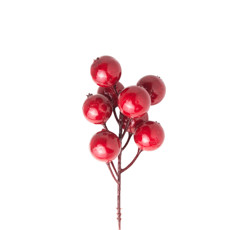 Imagem de HASTE ROMA X9 DECORATIVA DE NATAL COM FRUTAS VERMELHA 20CM - GRILLO 56582 - Grillo Ltda