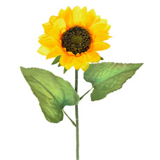 Imagem de HASTE DECORATIVA DE GIRASSOL AMARELO EM PLÁSTICO MOLDÁVEL 60X15CM - GRILLO - Grillo Ltda