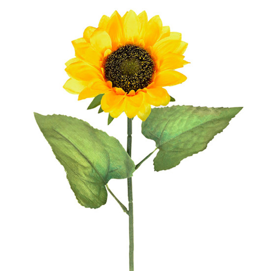 Imagem HASTE DECORATIVA DE GIRASSOL AMARELO EM PLÁSTICO MOLDÁVEL 60X15CM - GRILLO