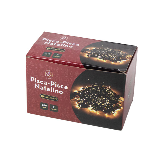 Imagem PISCA PISCA NATALINO AMARELO COM 500 LEDS 7M 220V - GRILLO 56389