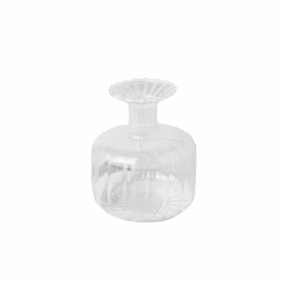 Imagem MINI VASO DECORATIVO DE VIDRO TRANSPARENTE 9X6X11CM - GRILLO 58305