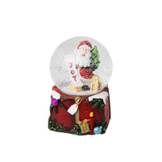 Imagem de GLOBO DE NEVE DECORATIVO COM LED COLORIDO MOVIDO A PILHAS LR44 DE RESINA 10CM - GRILLO 58871  - Grillo Ltda