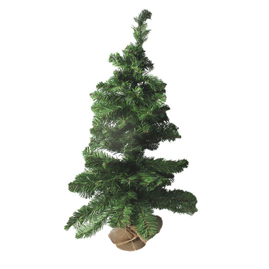 Imagem ÁRVORE NATALINA DECORATIVA VERDE EM PLÁSTICO COM BASE 90X35X35 CM
