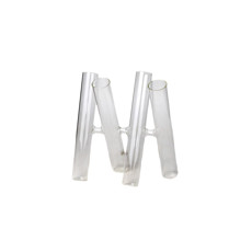 Imagem de VASO DECORATIVO EM VIDRO TRANSPARENTE 20X19X9 CM - Grillo Ltda