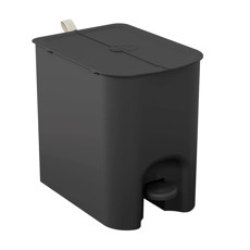 Imagem de LIXEIRA BORBOLETA 12L COM PEDAL EM POLIPROPILENO PRETO 27X32X22CM - COZA - Brinox Metalurgica S  A