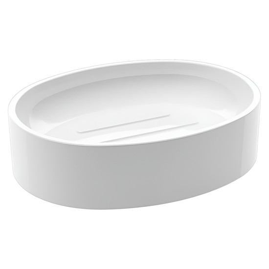 Imagem SABONETEIRA SPOOM EM POLIESTIRENO BRANCA 3X11X9CM - COZA