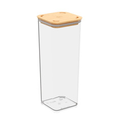 Imagem de POTE HERMÉTICO 1,5L COM TAMPA EM BAMBU 25X10X10CM - COZA - Brinox Metalurgica S  A