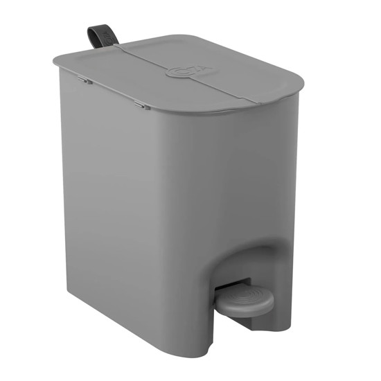 Imagem LIXEIRA BORBOLETA 6L COM PEDAL EM POLIPROPILENO LIGHT GRAY 23,5X25,5X18CM - COZA