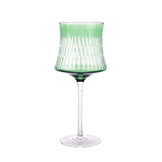 Imagem CONJUNTO DE TAÇAS EM VIDRO VERDE E TRANSPARENTE 500ML 6 PEÇAS 23X10X10CM - CROSS