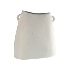 Imagem de VASO DECORATIVO EM CERÂMICA BRANCO COM DETALHES BEGE COM ALÇA 26X24X10CM - CROSS - Cross Comercial Ltda