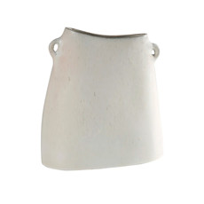 Imagem de VASO DECORATIVO EM CERÂMICA BRANCO COM DETALHES BEGE COM ALÇA 32X3013CM - CROSS - Cross Comercial Ltda