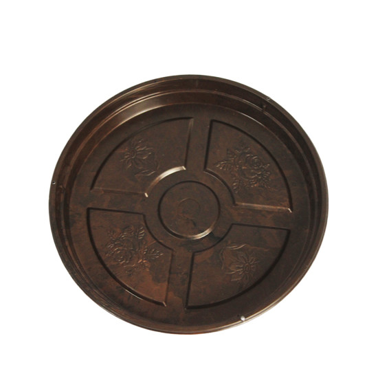 Imagem PRATO PARA VASO DE PLANTAS EM POLIPROPILENO MARROM CAFÉ 2X12CM - ATACAPLAST