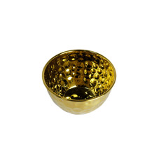 Imagem de BOWL MARTELADO DOURADO EM AÇO INOX 8,5X14,5CM - LILIAN GIFT DESIGN - Lilian Distribuidora Comercial Ltda