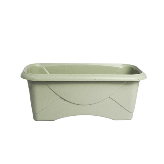 Imagem FLOREIRA EM POLIPROPILENO CINZA MÁRMORE 13X32X16CM - ATACAPLAST