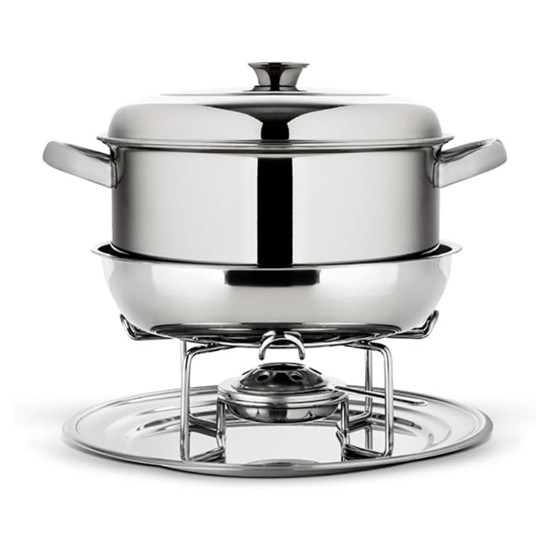 Imagem RECHAUD PLATANOS 5,7L COM BANHO MARIA EM AÇO INOX 14,5X33X32,5CM - BRINOX