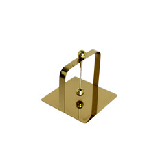 Imagem de PORTA-GUARDANAPO PÊNDULO EM AÇO INOX DOURADO 16X17X17CM - LILIAN GIFT DESIGN - Lilian Distribuidora Comercial Ltda