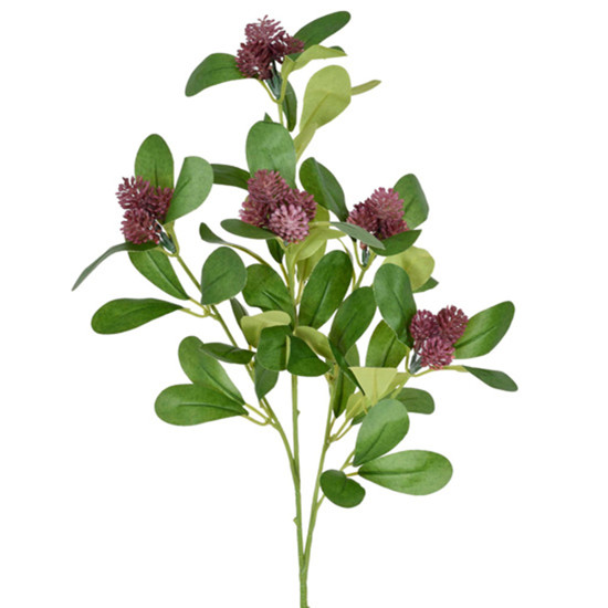 Imagem HASTE DECORATIVA DE PINHAS COR ROSA OUTONO EM PLÁSTICO MOLDÁVEL 66X18CM - GRILLO