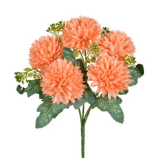 Imagem de BUQUÊ DE CRISÂNTEMO LARANJA PERMANENTE DECORATIVO EM PLÁSTICO MOLDÁVEL - GRILLO - Grillo Ltda