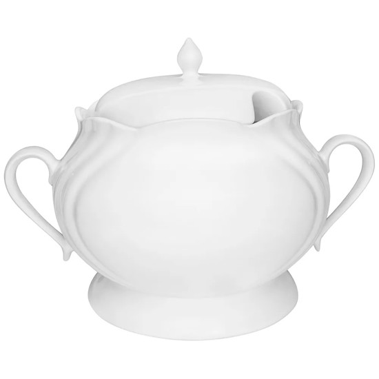Imagem SOPEIRA 4 LITROS COM TAMPA SOLEIL WHITE EM PORCELANA 23X32X22CM - OXFORD
