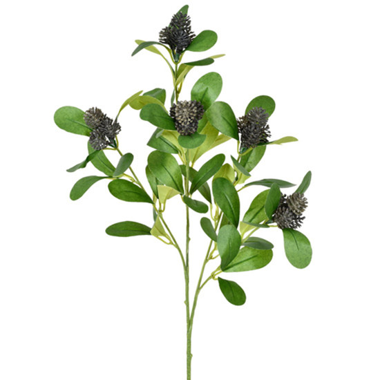 Imagem HASTE DECORATIVA DE PINHAS COR LAVANDA OUTONO EM PLÁSTICO MOLDÁVEL 66X18CM - GRILLO