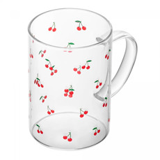 Imagem de CANECA CHERRY 200ML EM VIDRO BOROSSILICATO 8,5X9X6CM - LYOR - Coliseu Presentes Ltda