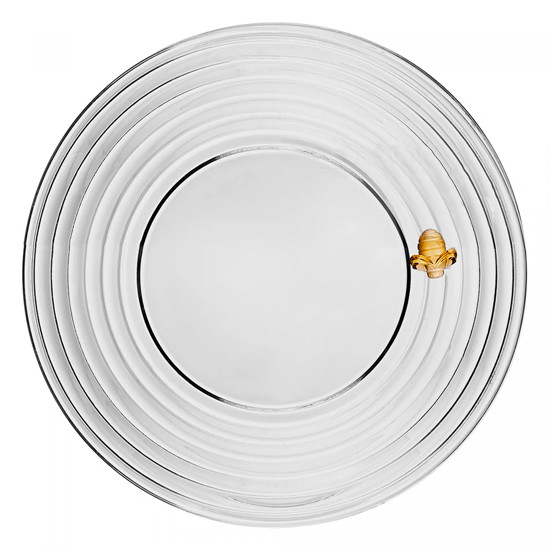 Imagem PRATO PARA SOBREMESA LITTLE BEE EM CRISTAL 2X19X19CM - LYOR