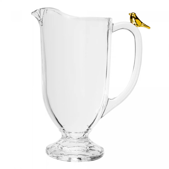 Imagem JARRA GOLDEN BIRD 1L EM VIDRO 22X18X11CM - WOLFF