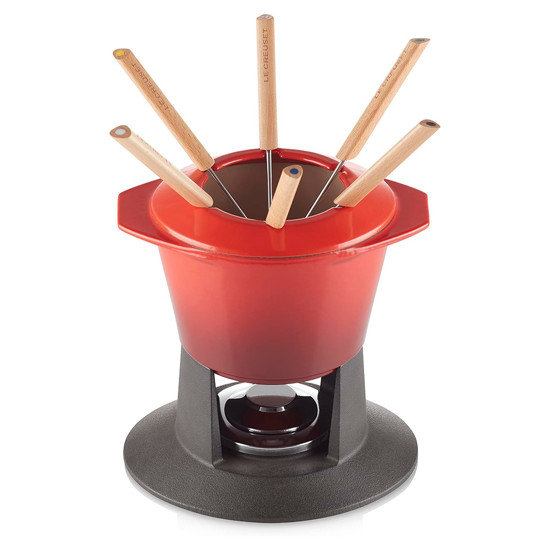 Imagem APARELHO DE FONDUE GOURMAND VERMELHO EM FERRO FUNDIDO 19X22X22CM - LE CREUSET