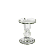 Imagem de CASTIÇAL DECORATIVO DE VIDRO TRANSPARENTE 11X8,5X8,5CM - GRILLO - Grillo Ltda