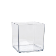 Imagem de VASO QUADRADO DECORATIVO EM ACRÍLICO 10X10X10CM - GRILLO - Grillo Ltda