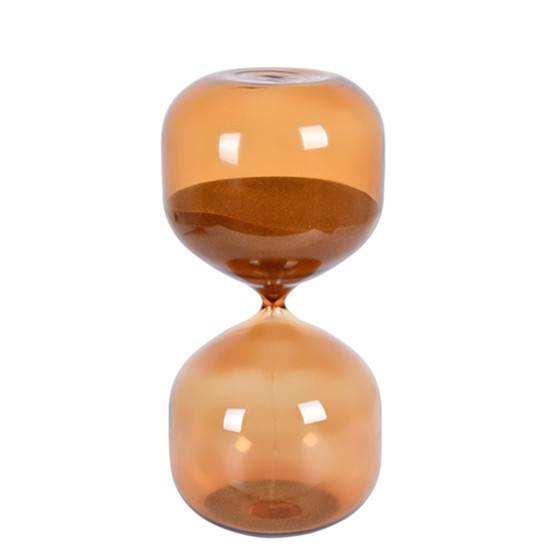 Imagem AMPULHETA 25 MINUTOS DECORATIVA EM VIDRO COR AMBAR 21X10X10CM - GRILLO