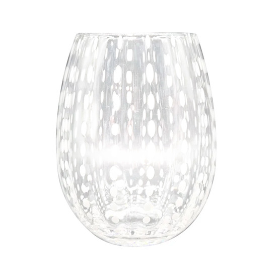 Imagem CONJUNTO DE 6 COPOS EM VIDRO TRANSPARENTE COM DETALHE BRANCO 12X9X9CM - CROSS