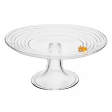 Imagem de PRATO PARA BOLO COM PÉ LITTLE BEE EM CRISTAL 10X19X19CM - LYOR - Coliseu Presentes Ltda