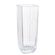 Imagem de VASO DECORATIVO ESTRIADO EM VIDRO 29X12X12CM - GRILLO - Grillo Ltda