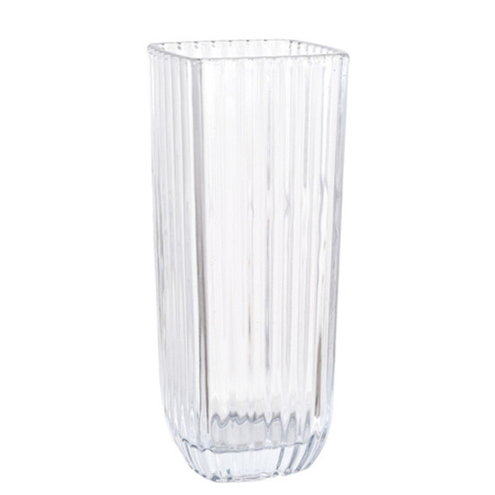 Imagem VASO DECORATIVO ESTRIADO EM VIDRO 29X12X12CM - GRILLO