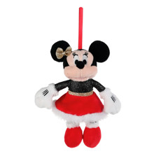 Imagem de ENFEITE NATALINO PARA PENDURAR MINNIE COM SAIA VERMELHA E LAÇO DOURADO - CROMUS - Cromus Embalagens Ind E Com Ltda