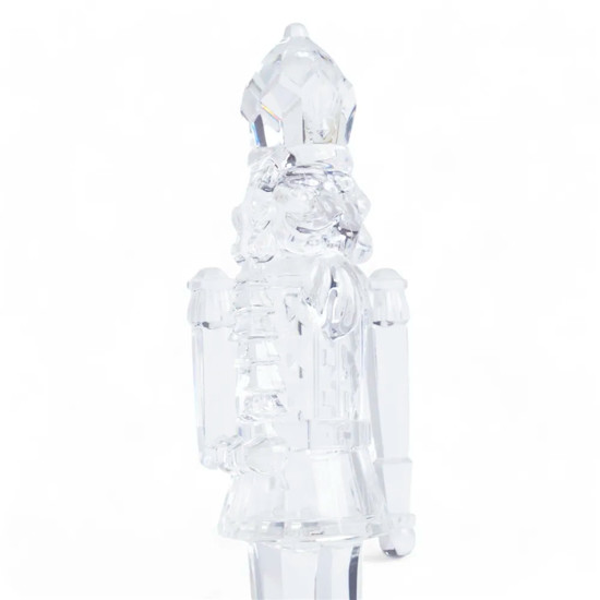 Imagem SOLDADO DE CHUMBO DECORATIVO EM ACRÍLICO TRANSPARENTE COM LED 30X8X7,5CM - CROMUS