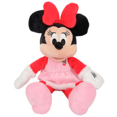 Imagem de PELÚCIA NATALINA MINNIE ROUPA ROSA E VERMELHA 30X24X12CM - CROMUS - Cromus Embalagens Ind E Com Ltda