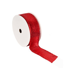 Imagem de FITA ARAMADA EM LINHO VERMELHO 4CM X 9,14M - GRILLO - Grillo Ltda